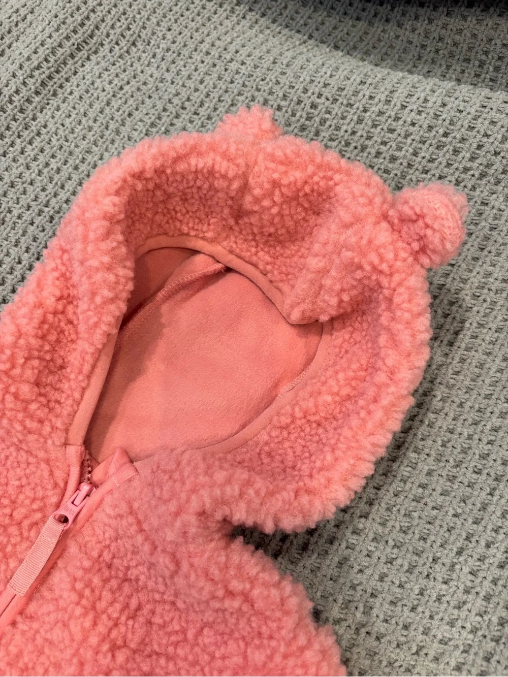 Wonder Nation Coral Pink Sherpa Hooded Jacket